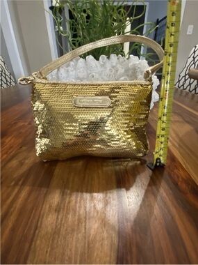 Michael Kors Gold Sequin Wristlet Clutch